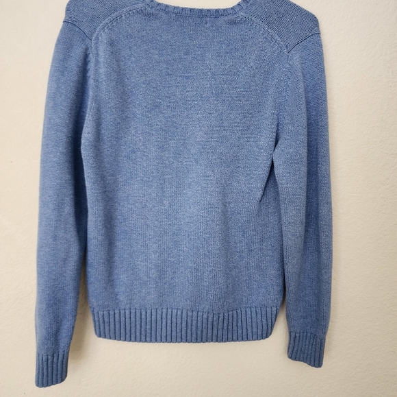 Blue V-Neck Sweater - Picture 4 of 4